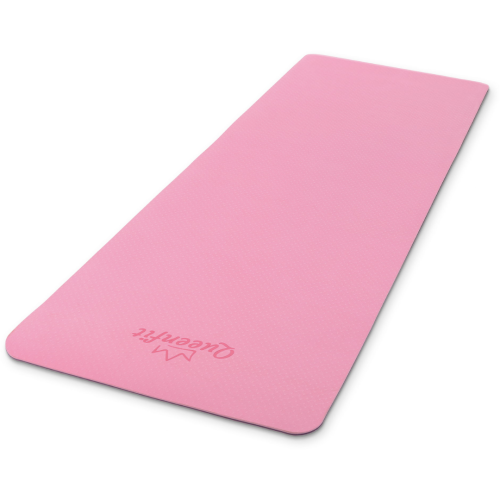 Коврик для фитнеса  Queenfit Premium TPE 0,5 см pink-violet - фото №4